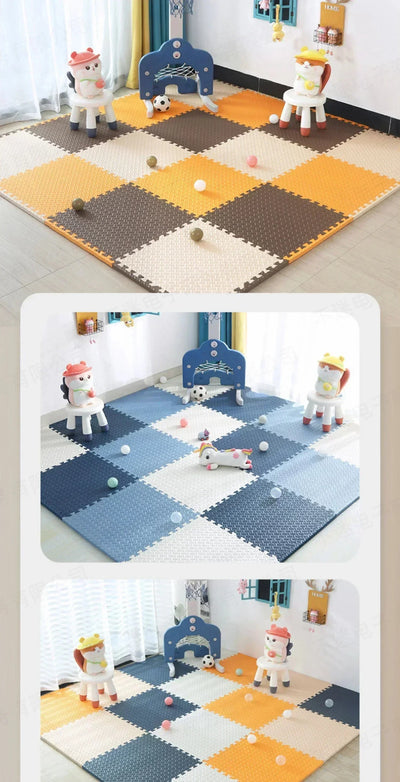 8Pcs/2.5cm Thick Nonslip Baby Crawling Play Mat Soundproof Puzzle Gym Mat for Children's Room and Eco-Friendly Puzzle Mat by Smarsty