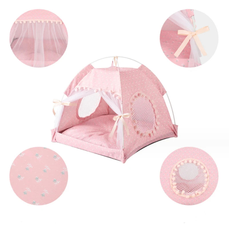 Cute Foldable Cat Bed Tent for Cozy Comfort - Smarsty