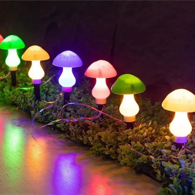 Solar Powered Mushroom Fairy Lights for Garden Decor - Smarsty