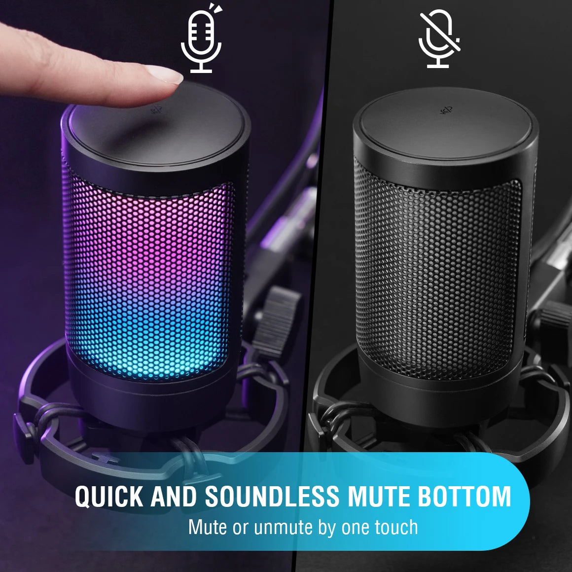 FIFINE USB Condenser Gaming Microphone with Pop Filter - Smarsty