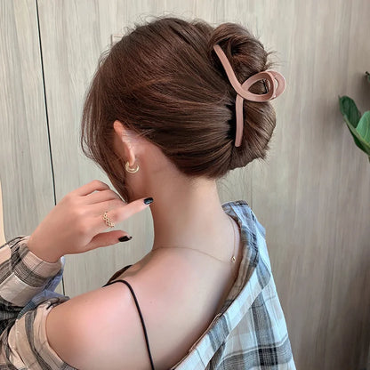 Korean Coffee Beige Acrylic Geometric Hair Claw Clip Large - Smarsty
