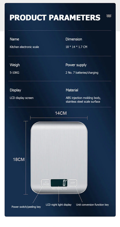 Digital Kitchen Scale with LCD Display for Accurate Weighing - Smarsty