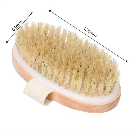 Natural Bristle Exfoliating Body Brush for Glowing Skin - Smarsty