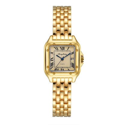Luxury Stainless Steel Women's Quartz Watch with Calendar - Smarsty