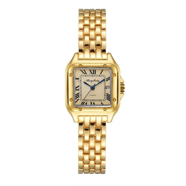 Luxury Stainless Steel Women's Quartz Watch with Calendar - Smarsty