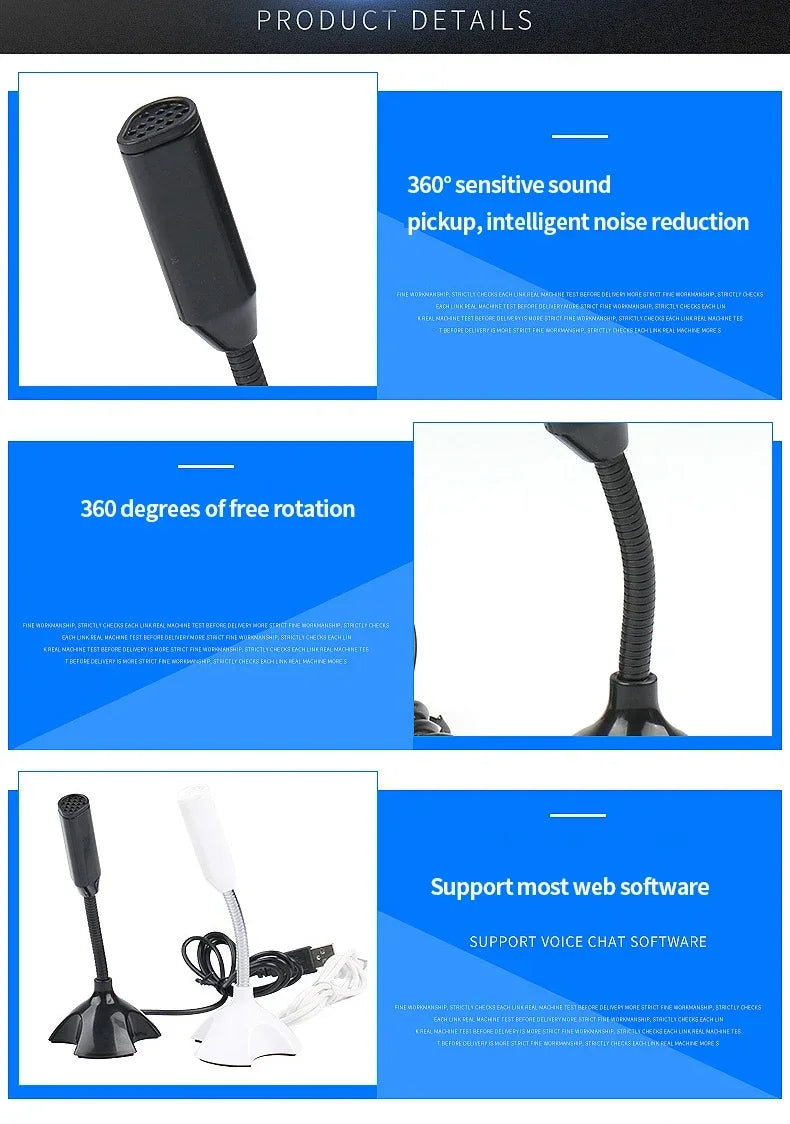 Professional Adjustable USB Microphone for Clear Gaming and Streaming - Smarsty