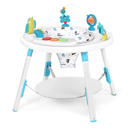 Multi-Functional Baby Play Center – 3-in-1 Activity Center with Removable Toys, 360° Seat & Adjustable Height (Blue/Pink/Green) - Smarsty