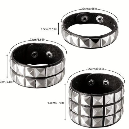 Punk Hip-Hop Gothic Leather Couple Bracelet Gift - Smarsty