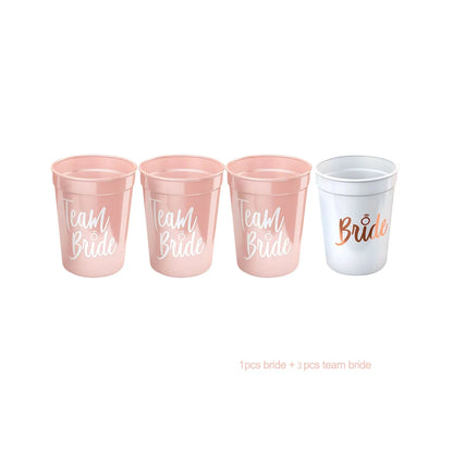Team Bride Plastic Drinking Cups for Bachelorette Party - Smarsty