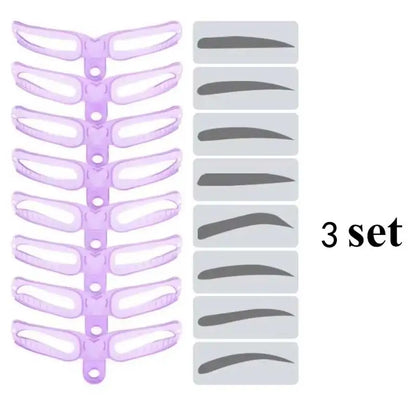 Reusable 8 In 1 Eyebrow Stencil Set for Perfect Brows - Smarsty