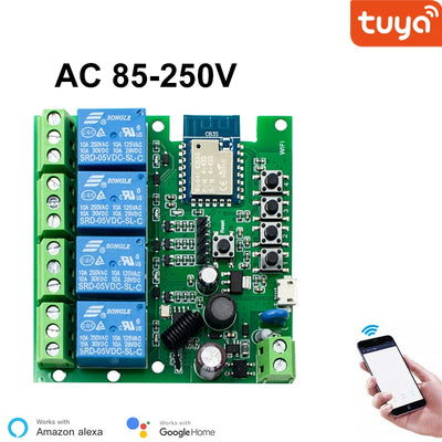 Smart WiFi Relay Switch Module with Alexa Compatibility - Smarsty