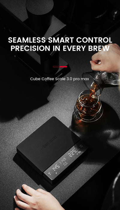 MHW-3BOMBER Cube Coffee Scale 3.0 Pro Max Digital Kitchen Coffee Scale High Precision Flow Rate Big Battery Coffee Accessories by Smarsty