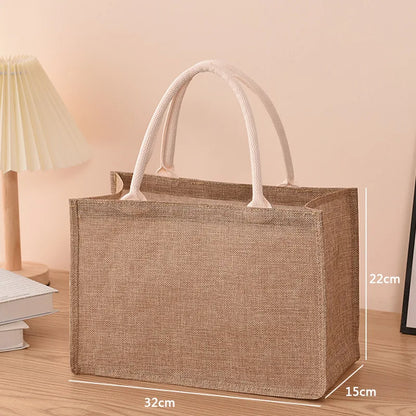 Linen Shopping Bag With Hand Painted Eco Friendly Design - Smarsty