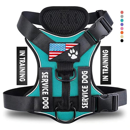 Reflective Service Dog Harness with Adjustable Soft Design - Smarsty