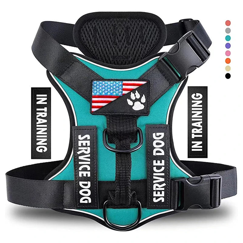 Reflective Service Dog Harness with Adjustable Soft Design - Smarsty