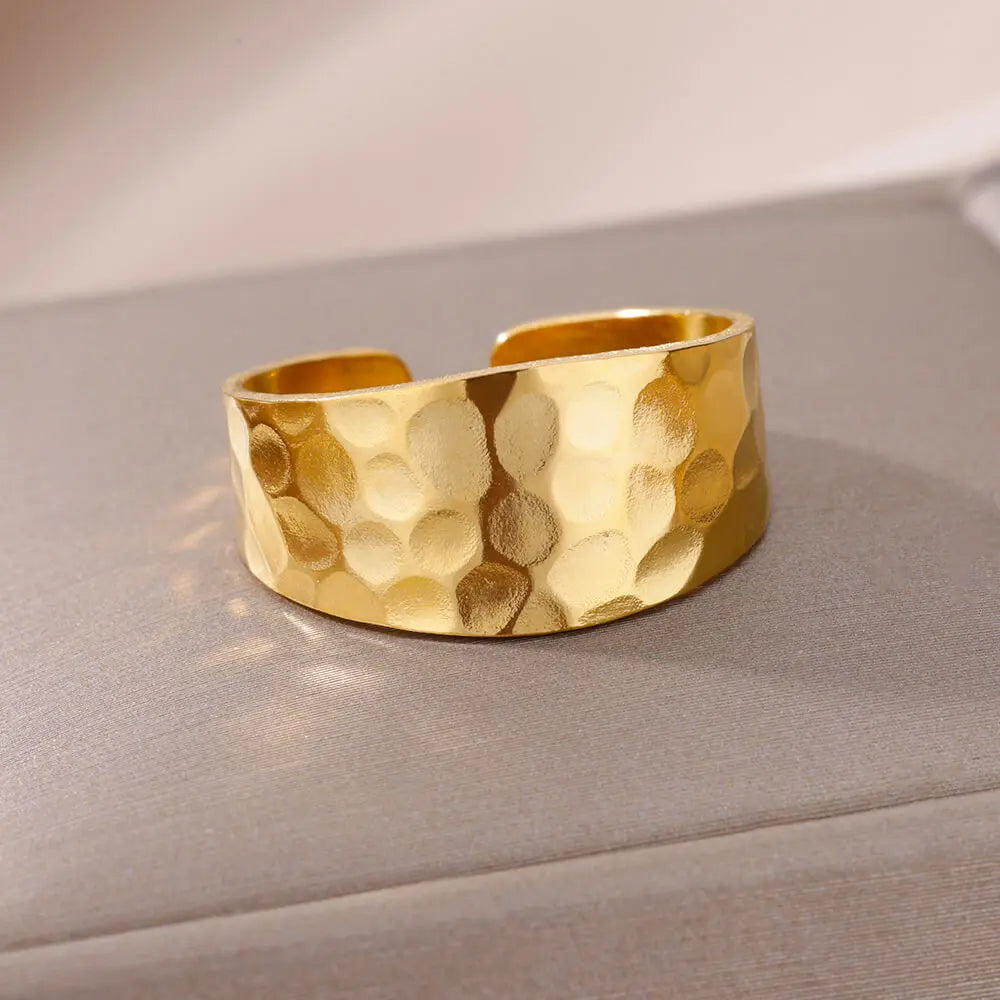Luxury Gold 316L Stainless Steel Rings for Women - Smarsty