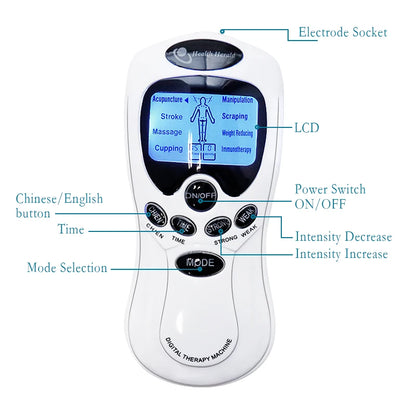 Electric Dual Output TENS Massage Machine for Full Body Relief - Smarsty