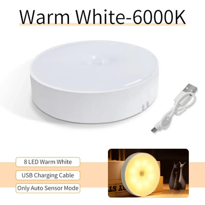 Motion Sensor LED Night Light USB Rechargeable for Cabinets - Smarsty