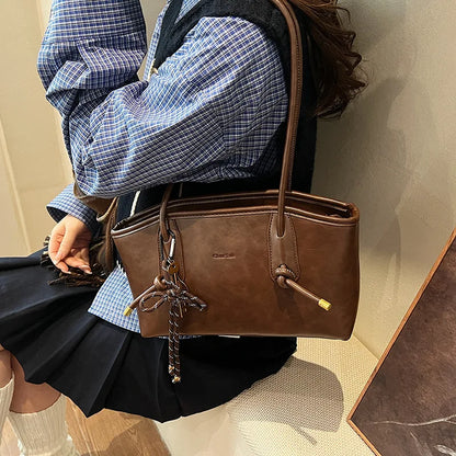 PU Leather Shoulder Bag For Women Versatile Crossbody Tote - Smarsty