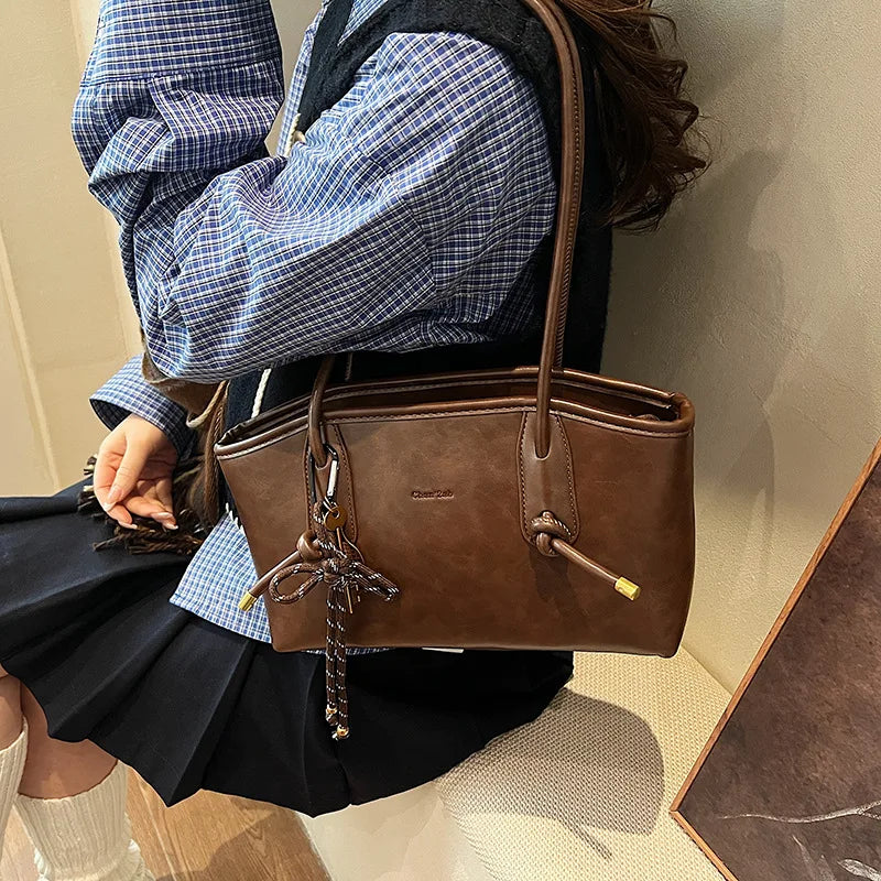 PU Leather Shoulder Bag For Women Versatile Crossbody Tote - Smarsty