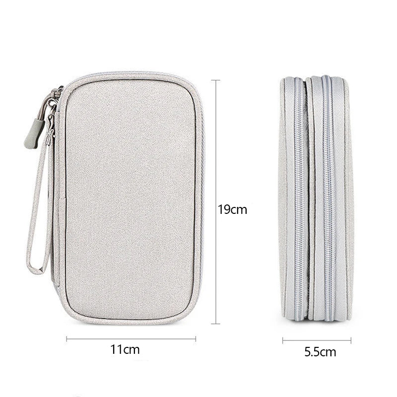 Travel USB Cable Organizer Digital Storage Bag Compact Case - Smarsty