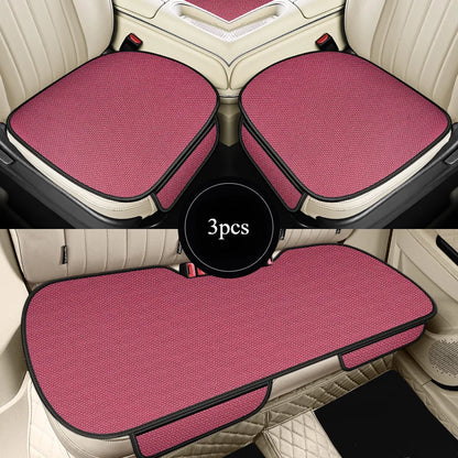 Breathable Ice Silk Car Seat Cushion Non-slip and Wear-resistant Solid Color Ice Silk Car Seat Cover, Universal Fit Most Cars