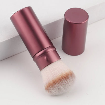 Retractable Makeup Brush with Aluminum Handle for Easy Application - Smarsty