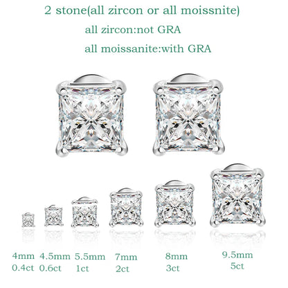 Moissanite Stud Earrings 0.4-5CT VVS Sterling Silver - Smarsty