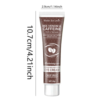 Natural Caffeine Powerful Moisturizing Firming Eye Cream 20g for Puffy and Dark Circles Post-Lifting Area after Using, Reduce Wrinkles and Aging, Light Beige Relaxation - Smarsty
