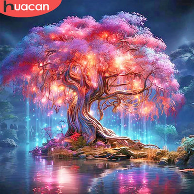 Full Diamond Painting Kit Scenic Tree Mosaic Art - Smarsty