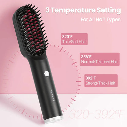 KIPOZI Hair Dryer Brush Negative lon 3 In 1 Hot Air Dryer Styler and Volumizer Pro Hair Straightener Curler Blow Dryer Brush