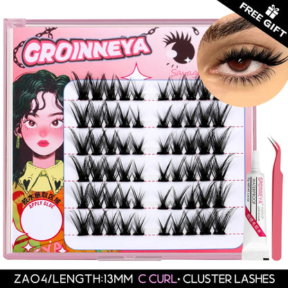 GROINNEYA DIY Eyelash Extension Kit with 280 Clusters - Smarsty