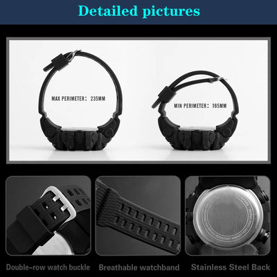 Men's Sports Electronic Wristwatch with Waterproof Design - Smarsty