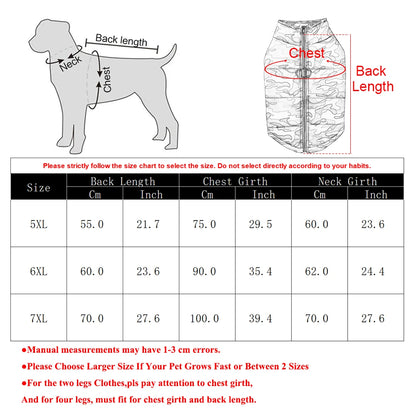 Waterproof Winter Dog Coat with Camouflage Print - Smarsty