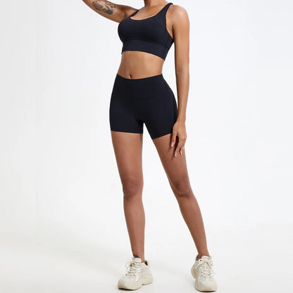 Hearuisavy Running Sports Shorts Women Buttock Lift Gym Leggings Women Cycling Slim Fit Workout Shorts High Waist Yoga Shorts - Smarsty