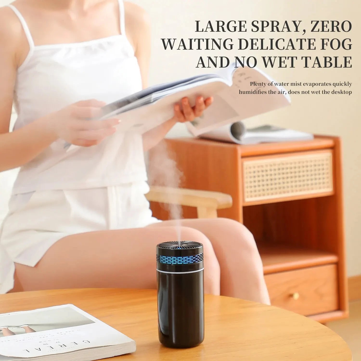 Portable USB Car Air Humidifier with LED Light - Smarsty