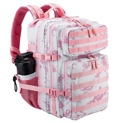 LHI 45L Tactical Backpack for Men and Women Large Athlete Gym Bag Outdoor Sports Hiking Survival Rucksack with Bottle Holder - Smarsty