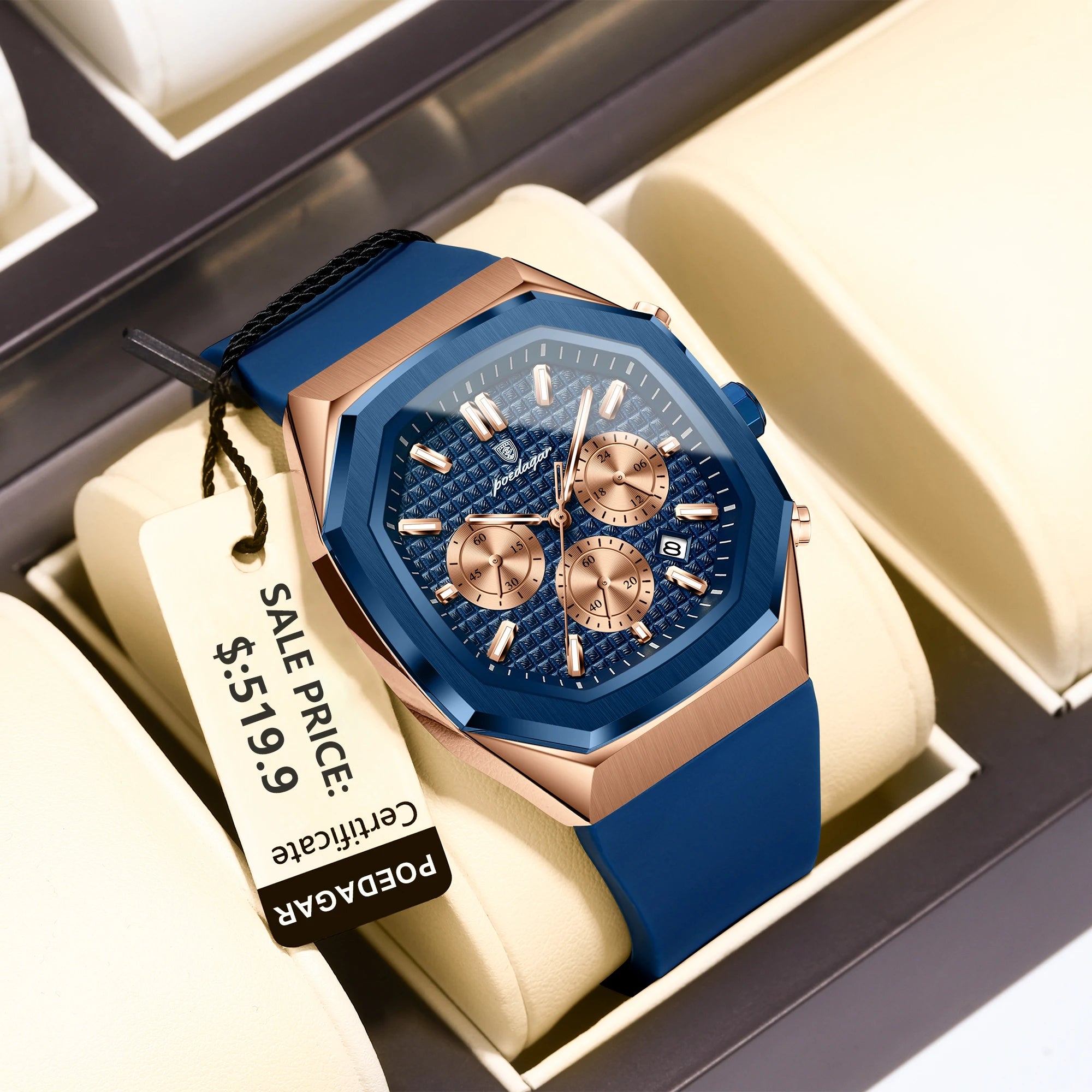 Waterproof Luminous Chronograph Watch for Men - Smarsty