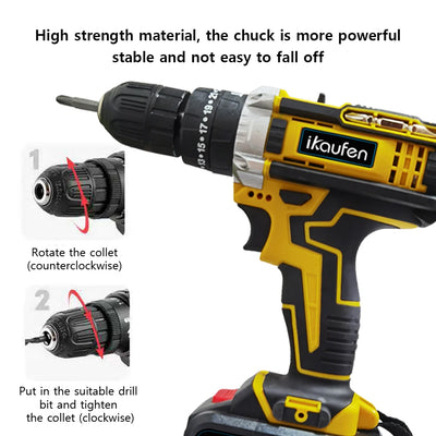 Multifunctional 21V rechargeable impact drill lithium battery cross-border flashlight gun drill electric screwdriver electric dr