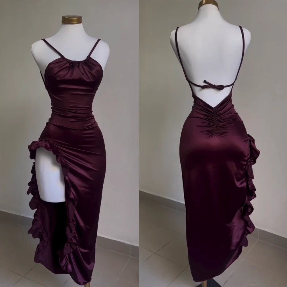 2024 Europe and the United States explosive new cross-border dress summer senior sense Y2K sexy halter Spice Girl dress - Smarsty