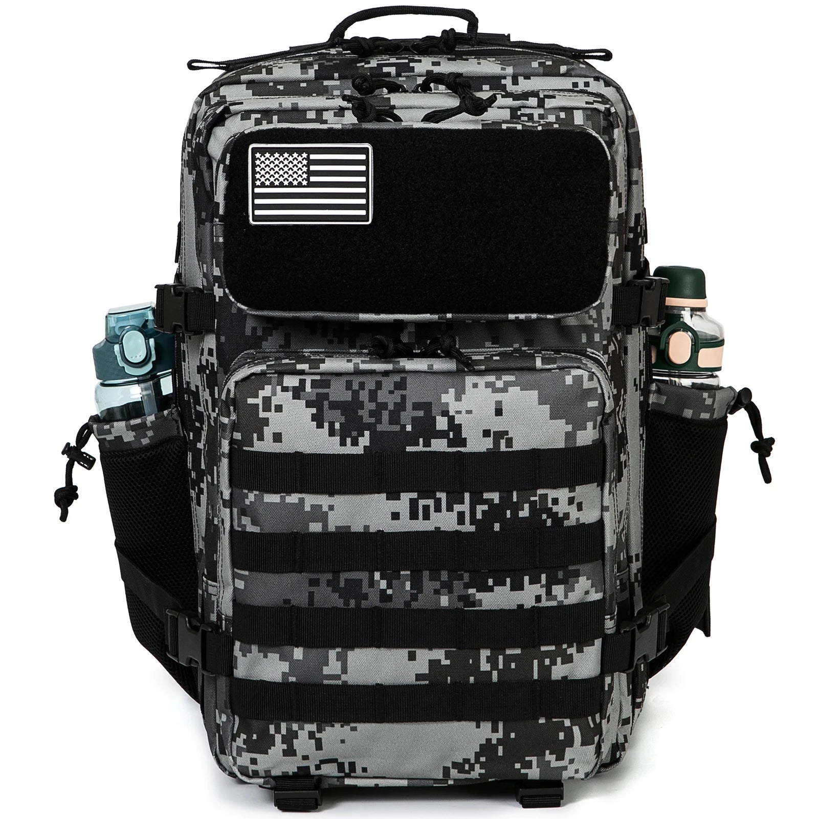 45L Tactical Backpack survival Bag Hunting MOLLE Backpack GYM For Men EDC Outdoor Hiking Rucksack Witch Bottle Holder - Smarsty