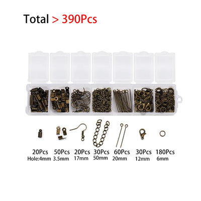 Bulk Jewelry Findings Kit 400Pcs Lobster Clasps Beads - Smarsty