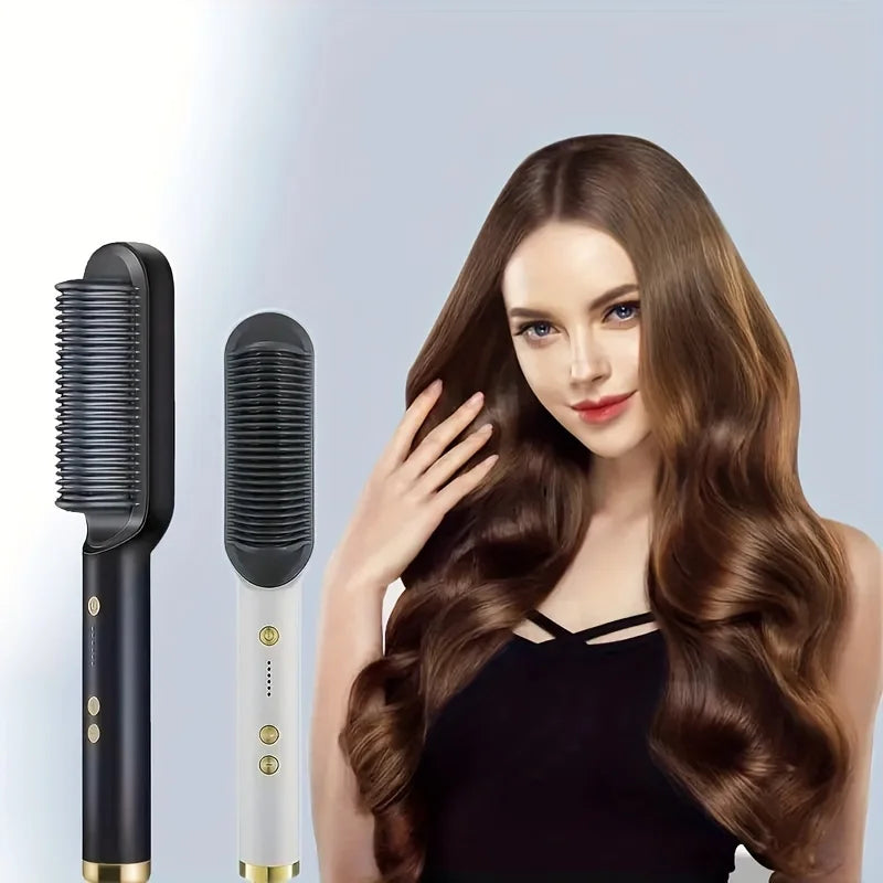 2-in-1 Electric Hair Straightener and Curler Tool - Smarsty