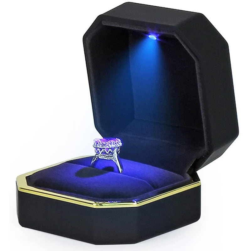 Luxury LED Jewelry Ring Box for Engagement and Wedding - Smarsty