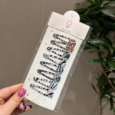 Leopard Print Hair Clips Set for Women - Smarsty