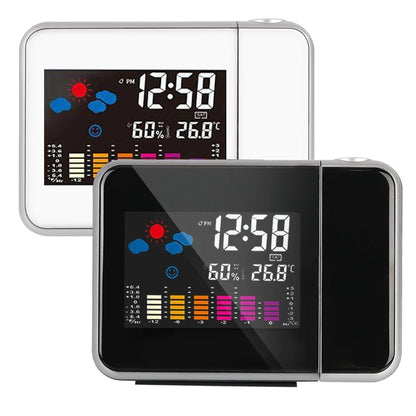 Color Screen Digital Projection Alarm Clock with Rotating Display - Smarsty
