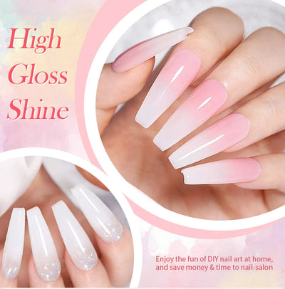 Born Pretty Milky Pink Rubber Base Gel Polish 15ml Self Leveling Formula - Smarsty