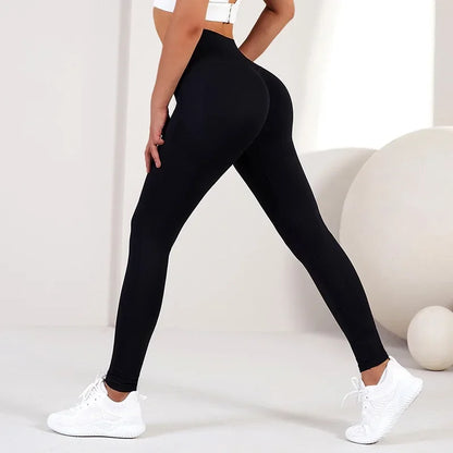 Women Yoga Leggings High Waist Exercise Sports Trousers Running Fitness Gym Leggings Quick Dry Hip Lifting Femme Slim Pants - Smarsty
