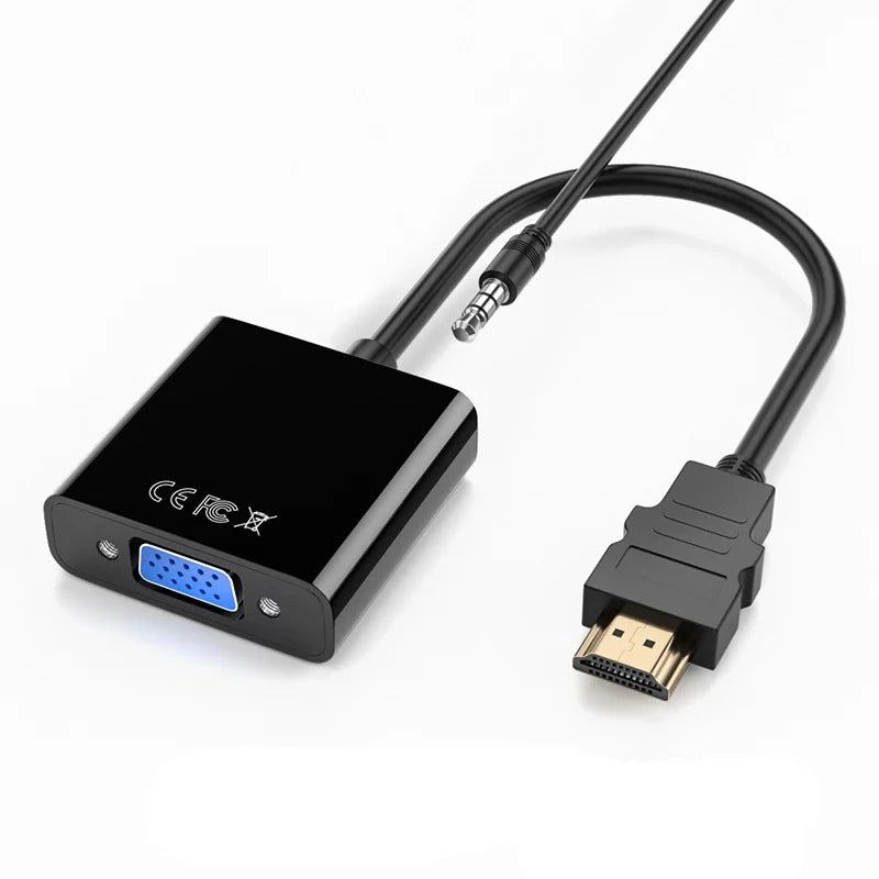 HD 1080P HDMI to VGA Cable Adapter for Clear Video - Smarsty