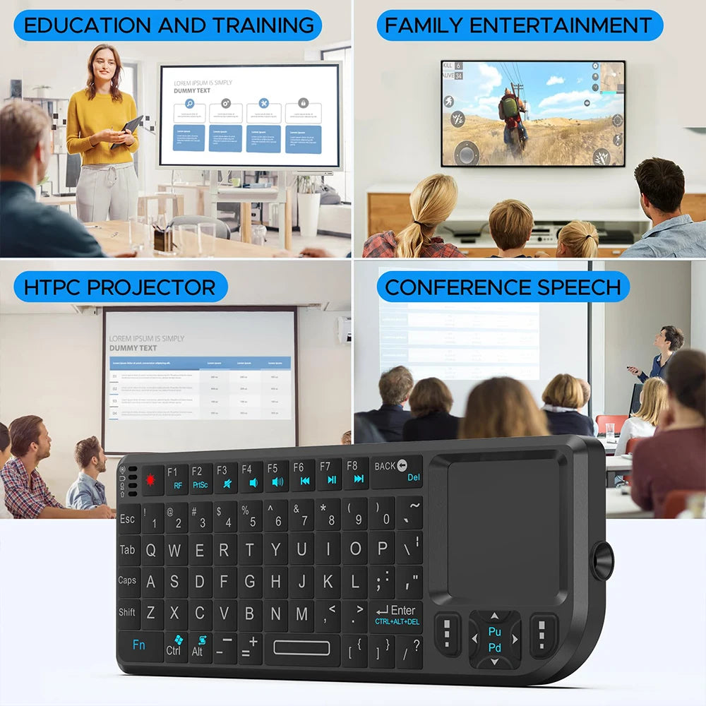 A8 Mini Wireless Keyboard With Backlit Touchpad Air Mouse